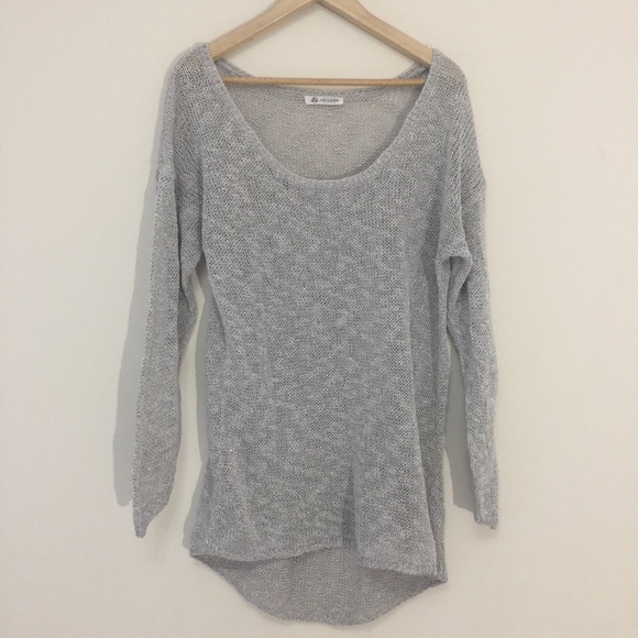 Love & Legend open knit metallic sweater